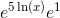 e^{5\ln(x)}e^1