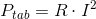 P_{tab}=R\cdot I^2