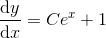 \frac{\mathrm{d} y}{\mathrm{d} x}=Ce^x+1