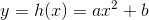 y=h(x)=ax^2+b