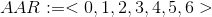 AAR:=<0,1,2,3,4,5,6>