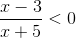 \frac{x-3}{x+5}<0