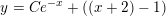 \small \small y=Ce^{-x}+ \left ((x+2) - 1\right )