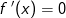 f{\, }'(x)=0