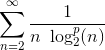 \sum_{n=2}^{\infty} \frac{1}{n \ \log_2^p(n)}