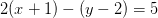 2(x+1)-(y-2)=5