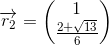 \overrightarrow{r_2}=\begin{pmatrix} 1\\\frac{2+\sqrt{13}}{6} \end{pmatrix}