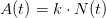 A(t)=k\cdot N(t)