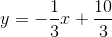 y=-\frac{1}{3}x+\frac{10}{3}
