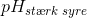 pH_{st\ae rk\; syre}