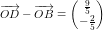 \small \overrightarrow{OD}-\overrightarrow{OB}=\begin{pmatrix} \tfrac{9}{5}\\ -\tfrac{2}{5} \end{pmatrix}