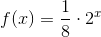 f(x) = \frac{1}{8} \cdot 2^{x}