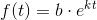 f(t)=b\cdot e^{kt}