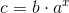 c=b\cdot a^x