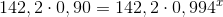 142,2\cdot 0,90=142,2\cdot 0,994^x