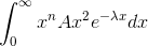 \int_0^\infty x^nAx^2e^{-\lambda x}dx