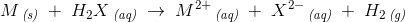 M\, _{\textit{(s)}}\; +\; H_2X\, _{\textit{(aq)}}\; \rightarrow \; M^{2+}\, _{\textit{(aq)}}\; +\; X^{2-}\, _{\textit{(aq)}}\; +\; H_2\, _{\textit{(g)}}