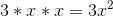 3*x*x=3x^2