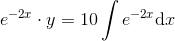 e^{-2x}\cdot y=10\int e^{-2x}\mathrm{d}x