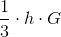 \frac{1}{3} \cdot h\cdot G