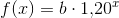 f(x)=b\cdot 1{,}20^x