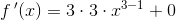 f{\, }'(x)=3\cdot 3\cdot x^{3-1}+0