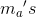 {m_a}'s