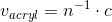 v_{acryl}=n^{-1}\cdot c