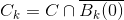 C_k = C \cap \overline{B_k(0)}