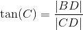 \tan(C)=\frac{|BD|}{|CD|}
