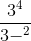 \frac{3^4}{3-^2}