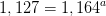 1,127=1,164^a