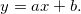 \small y=ax+b.