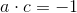 a\cdot c=-1