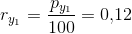 r_{{y_1}}=\frac{p_{y_1}}{100}=0{,}12