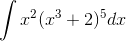 \int x^2(x^3+2)^5 dx
