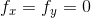 f_x=f_y=0