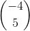\binom{-4}{5}