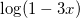 \inline \log(1-3x)