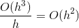 \frac{O(h^3)}{h}= O(h^2)