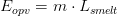 E_{opv}=m\cdot L_{smel\! t}