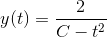 y(t)=\frac{2}{C-t^2}