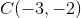 C(-3,-2)