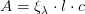 A=\xi _\lambda \cdot l\cdot c