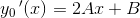 y_0{\, }'(x)=2Ax+B