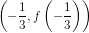 \left (-\frac{1}{3},f\left ( -\frac{1}{3} \right ) \right )