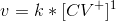 v= k *[CV^+]^1