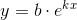 y=b\cdot e^{kx}
