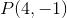 P(4,-1)