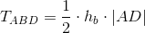 T_{ABD}=\frac{1}{2}\cdot h_b\cdot \left | AD \right |